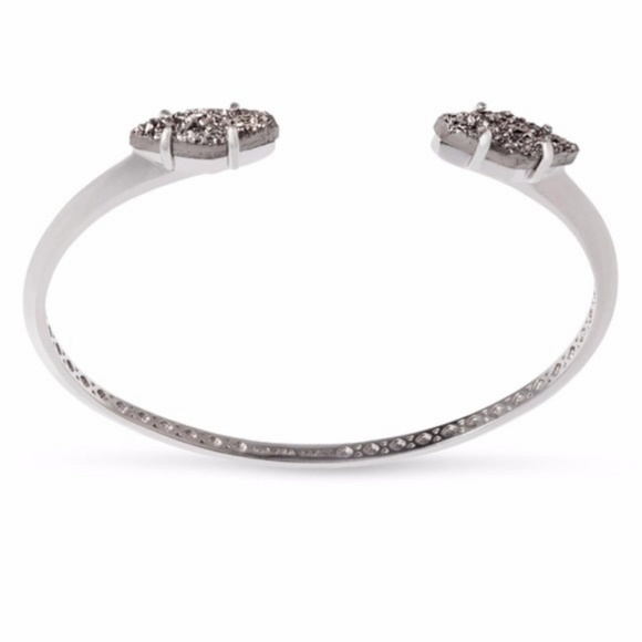 Kendra Scott Bianca Cuff Bracelet Platinum Drusy NWT - Picture 4 of 8